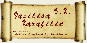 Vasilisa Karafilić vizit kartica